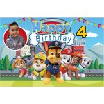 بنر مستطیل پاوپاترول happy birthday با چاپ عکس